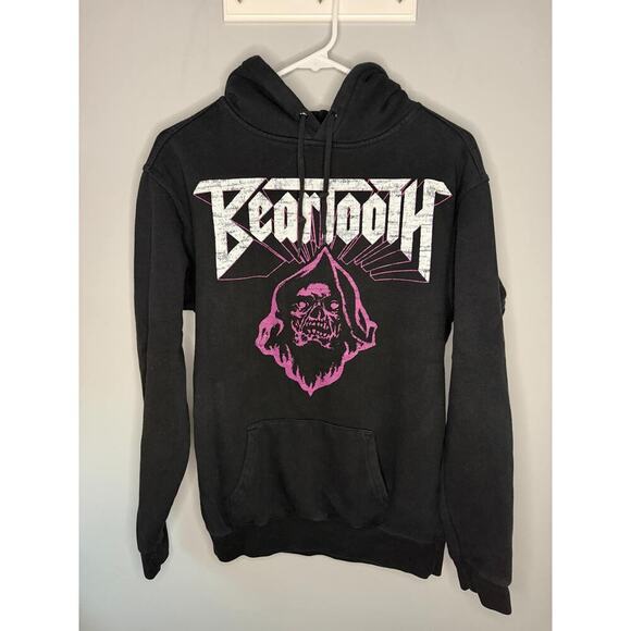 Beartooth Long Sleeve Graphic Print Hoodie Sweatshirts Pullover Black Mens Small - Picture 3 of 7